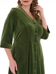 4067 Халат на пуговицах