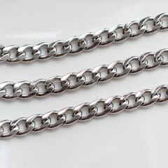 Цепочка 11*8 мм, родий, 23 см. А211-1 (23см)