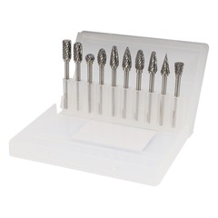 Набор бор-фрез твердосплавных 10шт HM S=3мм D=6мм H-Tools 116003-6HT