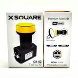 Конвертер на 2 выхода CR-02 круговой поляризации XSQUARE для Триколор / НТВ-ПЛЮС UHD / Конвертор спутниковый TWIN 2 LNB CIRCULAR 4K Full HD НТВ+