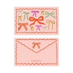 Открытка-конверт для карты, Бантики 7*11 см, 1 шт.