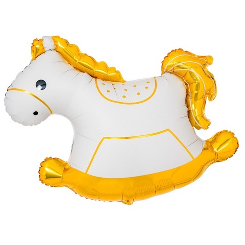 К Фигура, Лошадка-Качалка, Белый, 37''/94 см, 1 шт. (В упаковке)