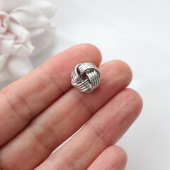 Бусина спейсер, 13.6*8,3 мм, родий, П230