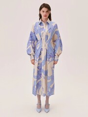 Платье-макси LOVERS бежево-голубого цвета