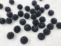 Бусины пришивные ежевика, d 8 мм, чёрный