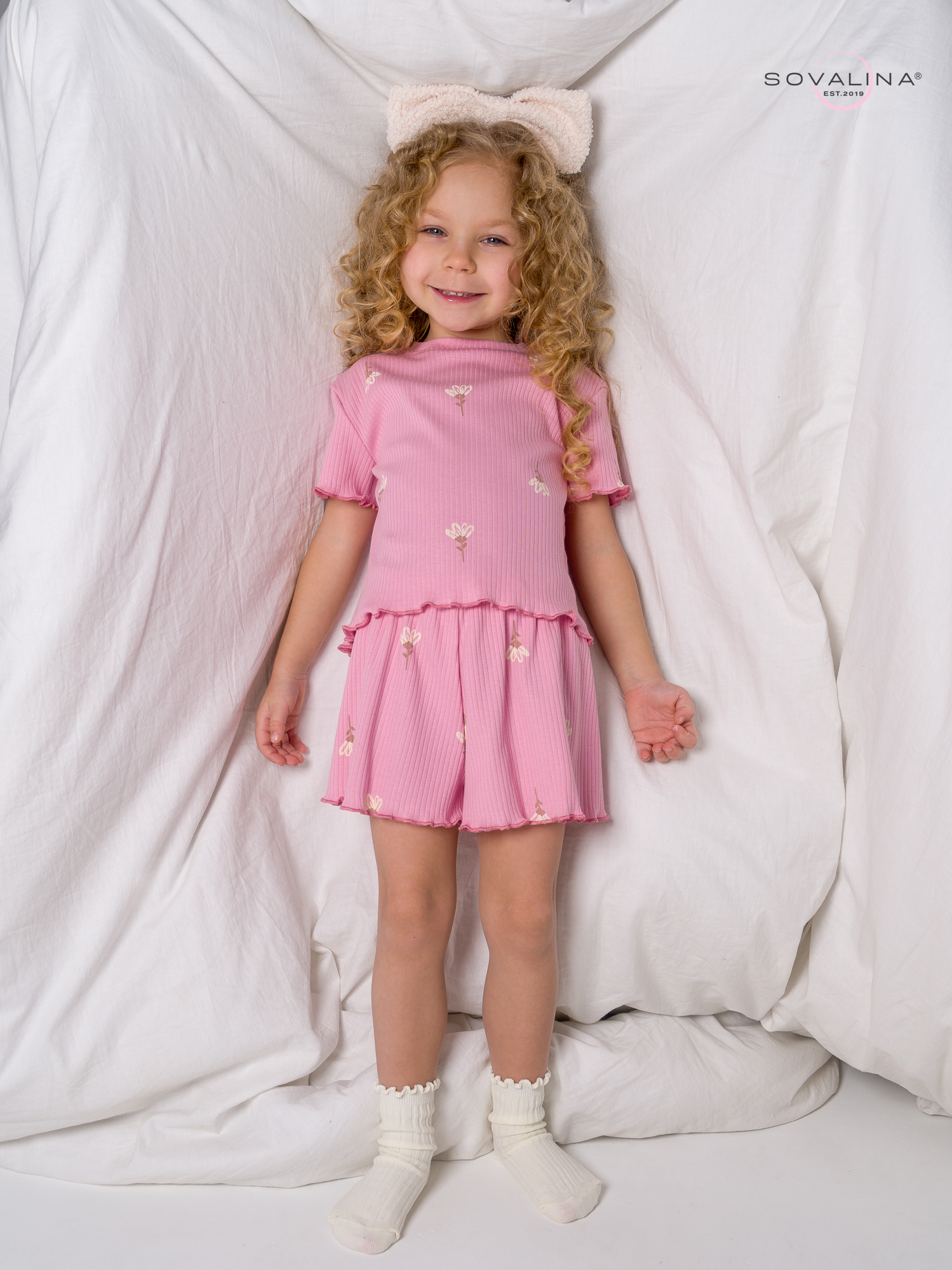 Пижама Элли астра на пудре