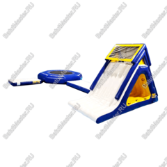 Коммерческий мини-аквапарк на воде «Батут-черепаха и горка-акула» 9×5,5×3 м