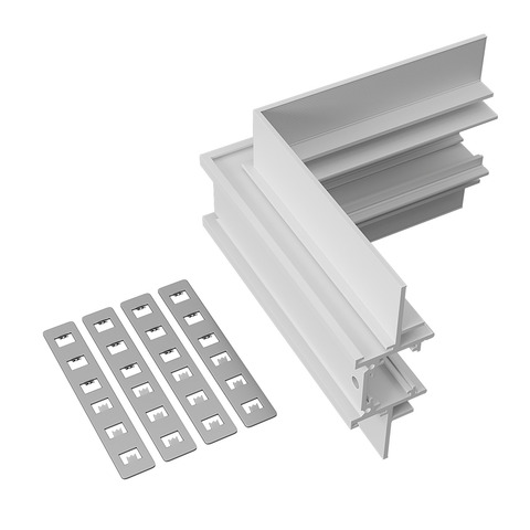 Внутренний угол - соединитель для встраиваемого магнитного шинопровода под ГКЛ 12мм ST Luce SKYLINE 48+ ST1007.549.12