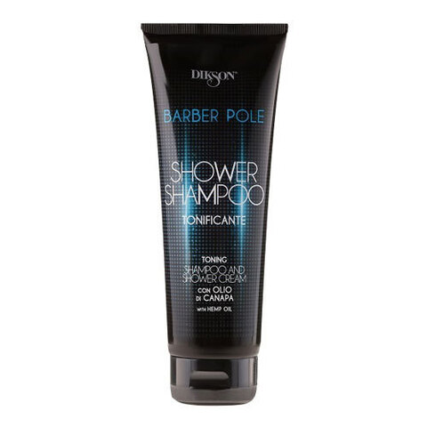 Dikson Barber Pole Shower Shampoo Tonifying - Тонизирующий шампунь и гель для душа с маслом конопли