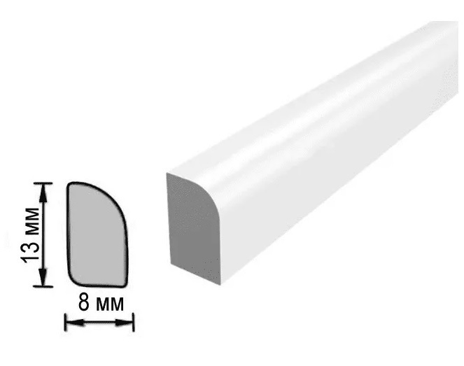 Пластиковый штапик для ванной. Угол внутренний - штапик 13х8мм 2,7м "идеал", 001 белый. Штапик галтель 10х10х2750 мм белый. Штапик ПВХ 13*8мм 2,7м белый/001. Галтель ПВХ 10х10.
