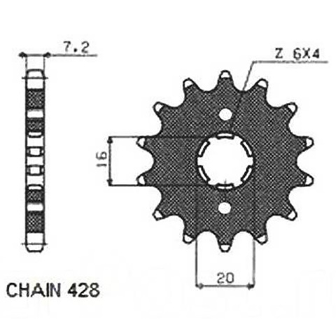 SUNSTAR 22814 JTF548.14 TT-R125 XT125 YBR125