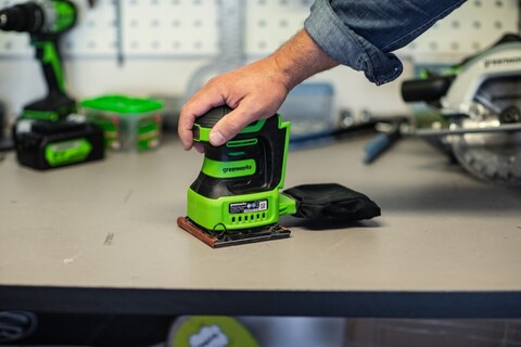 Плоскошлифовальная машина Greenworks G24SS14, 24v, без АКБ и ЗУ (аккумуляторная)