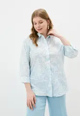 Блуза из хлопка с принтом Marina Rinaldi