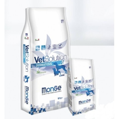 12 кг. MONGE Сухой корм для собак Монже Дерматозис MONGE GRAIN FREE VETSOLUTION DERMATOSIS CANINE