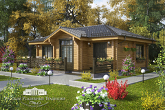 Проект одноэтажного дома "Гамма" 80 кв.м.