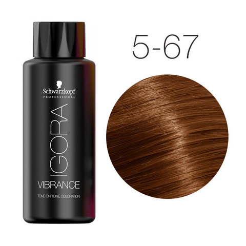 Schwarzkopf Igora Vibrance 5-67 (Светлый коричневый шоколадно-медный) - Безаммиачный краситель для окрашивания тон-в-тон