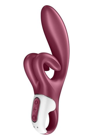 Бордовый вибратор-кролик Touch me - 21,2 см. - Satisfyer 4036649