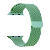 Металлический ремешок Миланская петля Milanese loop 38 мм / 40 мм / 41 мм для Apple Watch Soft blue (Мятный)