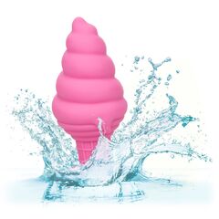 Розовая анальная пробка в виде мороженого Yum Bum Ice Cream Cone Butt Plug - 9,5 см. - 