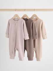 Комбинезон / Cлип для малышей Next N74-942, 3 шт., Бежевый, Коричневый