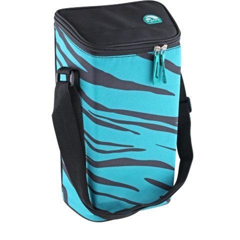 Сумка-термос Igloo 2 Bottle Wine Tote 16 teal-zebra