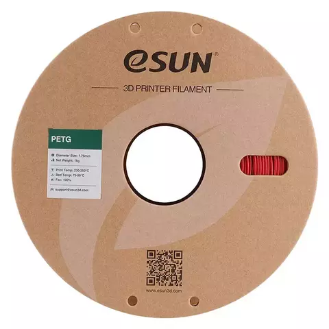 Катушка PETG-пластика ESUN 1.75 мм 1кг., красная