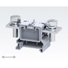 Проходная клемма с креплением проводника до 95 мм.кв. болтом М8 к контактной площадке 232A/1000V