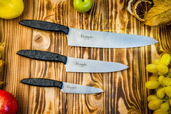 Комплект из трех ножей Alexander N690 Carbon (S, M , L)