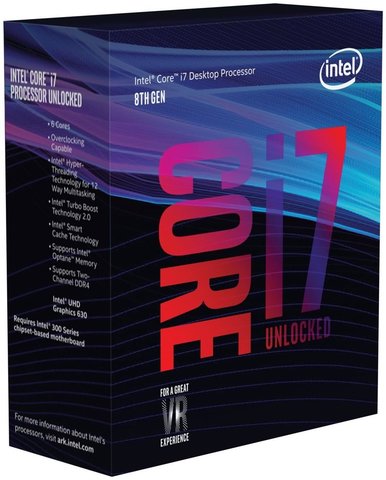 Процессор Intel Core i7-8700K Coffee Lake (3700MHz, LGA1151 v2, L3 12288Kb)