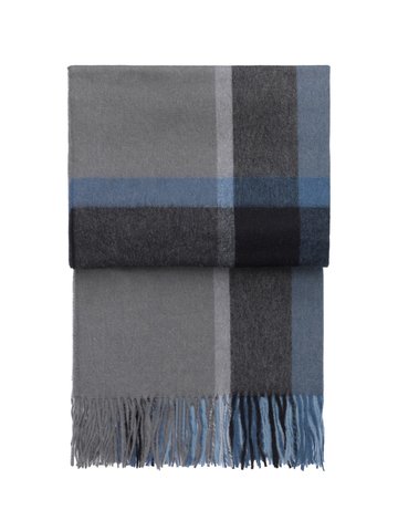 Плед 130x200 Elvang Manhattan Steel Blue-Dusty Ocean