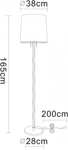 Торшер Arte Lamp WASAT A4048PN-1CC