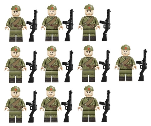 Минифигурки Солдаты Советской Армии набор 10 шт серия 446