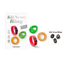 Набор из 3 разноцветных эрекционных колец Kit Neon Ring - 