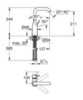 GROHE 24177KF1 Essence Смеситель однорычажный для раковины, размер L, фантомный чёрный