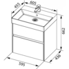 Aquanet 312875 Тумба с раковиной Aquanet Бруклин 60 цв. антрацит матовый (312875)