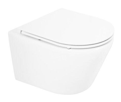 Унитаз подвесной безободковый с сиденьем BelBagno TRE BB8001CHR/SC