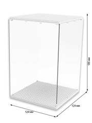 Выставочный пылезащитный дисплей для демонстрации конструктора прозрачный/белый 18,5 х 12,4 х 12,4 см Wisehawk & LNO display case NO. 2652