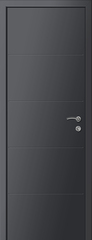 Дверь влагостойкая пластиковая KAPELLI multicolor Ф4Г RAL 7021 Графит + коробка