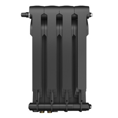 RoyalThermo BiLiner 500 VDR Noir Sable, 4 секции - радиатор с нижним правым подключением