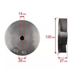 Крыльчатка QUATTRO ELEMENTI Sewage 1700F Ci (910-188-19)