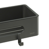 Lemark 9776045 Полка для душа прямая Lemark SHELF LINE из нерж. стали с крючками, графит/вставка-пластик графит