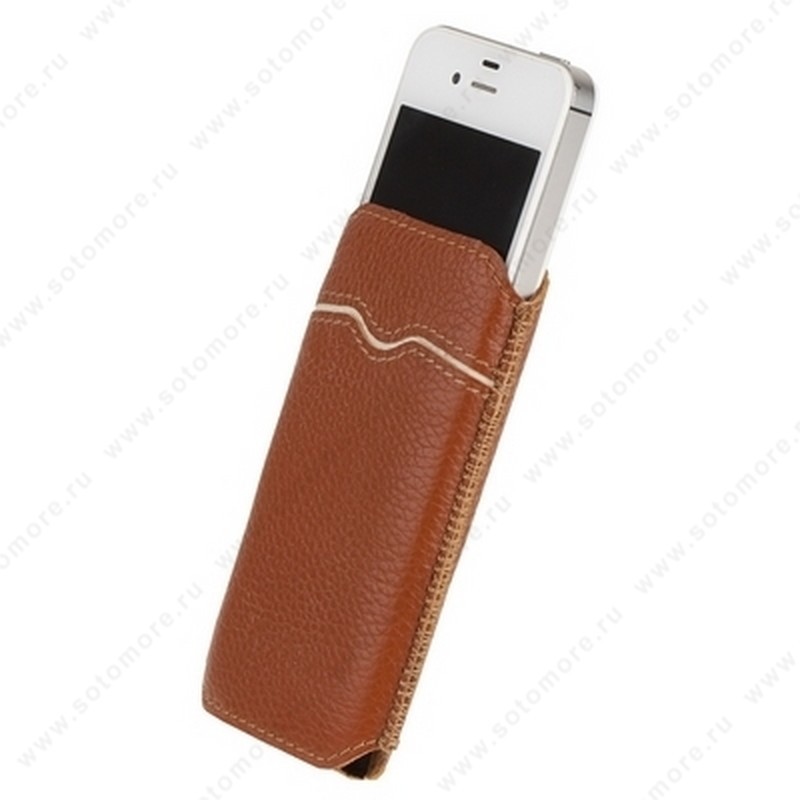 Чехол-пенал кармашек Yoobao для iPhone 4S/ 4 - Yoobao Beauty Leather Case Brown