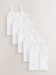 Майка на бретельках для девочки Next AB5-047, 5 шт., Белый