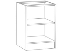 Тумба открытая для стойки администратора СтА-02-08