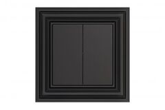 Выключатель Двухклавишный импульсный Черный матовый LIREGUS RETRO