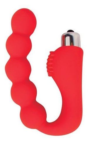 Красный силиконовый вибромассажер-елочка - Bior toys SWEET TOYS ST-40173-3