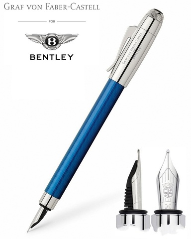 Ручка перьевая Graf von Faber-Castell Bentley Sequin Blue, F (141741)