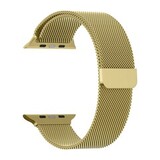 Металлический ремешок Миланская петля Milanese loop 38 мм / 40 мм / 41 мм для Apple Watch (Золотой)