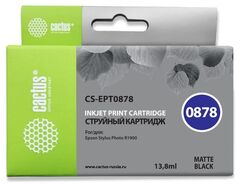 Картридж струйный Cactus CS-EPT0878 черный матовый (13.8мл) для Epson Stylus Photo R1900