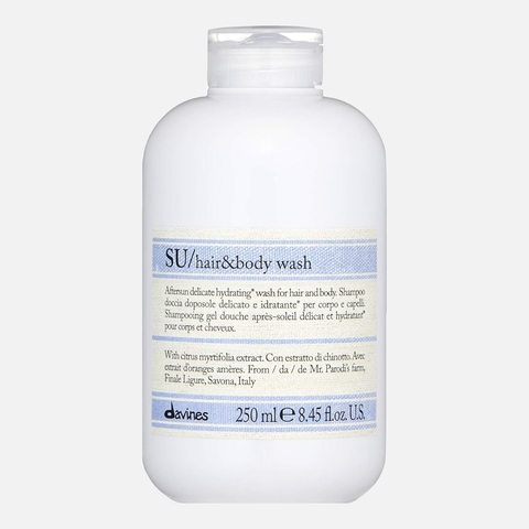 DAVINES SU hair & body wash Aftersun delicate hydrating wash for hair and body SU Шампунь для волос и тела, 250 мл